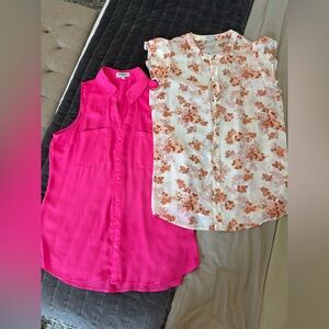 Set of blouses Fuchsia Sleeveless Blouses